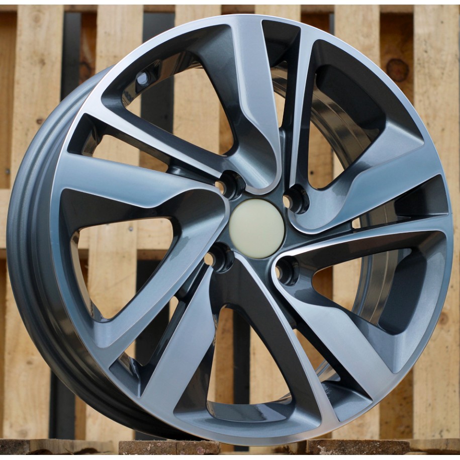 R15x6  4X100  ET  46  54.1  BK813  Grey Polished (MG)  For HYUND  (R)