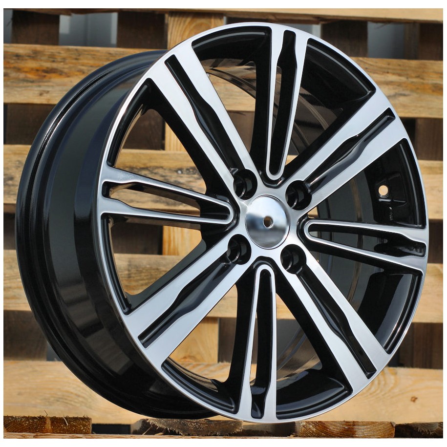 R15x6  4X100  ET  48  54.1  B5834  Black Polished (MB)  For KIA  (D1+P)