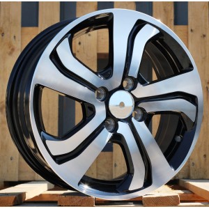 R15x6  4X100  ET  53  56.1  L1236  Black Polished (MB)  For HOND  (P1)
