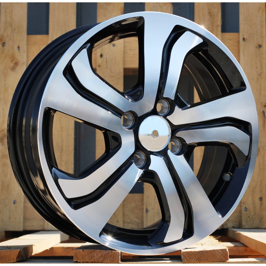 R15x6  4X100  ET  53  56.1  L1236  Black Polished (MB)  For HOND  (P1)