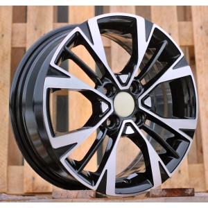 R15x6  4X100  ET  51  54.1  Y1127  Black Polished (MB)  For KIA  (R+L1)