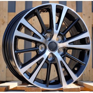 R15x6  5X100  ET  39  54.1  L1051  (IN0099)  Black Polished (MB)  For TOYOT  (Z6+P2)