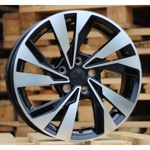 R15x6  5X100  ET  40  57.1  XE277  Black Polished (MB)  For VW  (P1)
