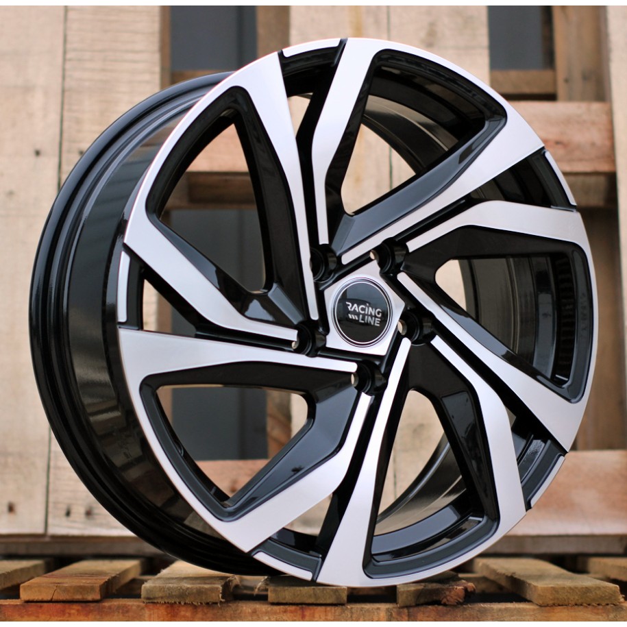 R15x6  5X100  ET  45  57.1  B5762  Black Polished (MB)  For RACIN  (R+K4)