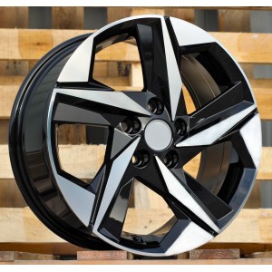 R15x6  5X114.3  ET  45  67.1  B1622  Black Polished (MB)  For HYUND  (Z2+M)