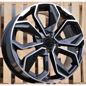 R15x6.5  4X100  ET  38  60.1  B5296  Black Polished (MB)  For RENAU  (R)