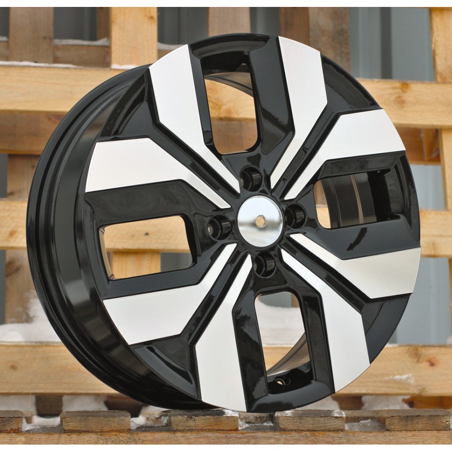 R15x6.5  4X100  ET  40  60.1  Y1392  Black Polished (MB)  For DACIA  (Z7)  (NEW Model)