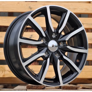 R15x6.5  5X114.3  ET  40  67.1  LU263  Black Polished Half Matt (MBHM)  For RACIN  (P1)
