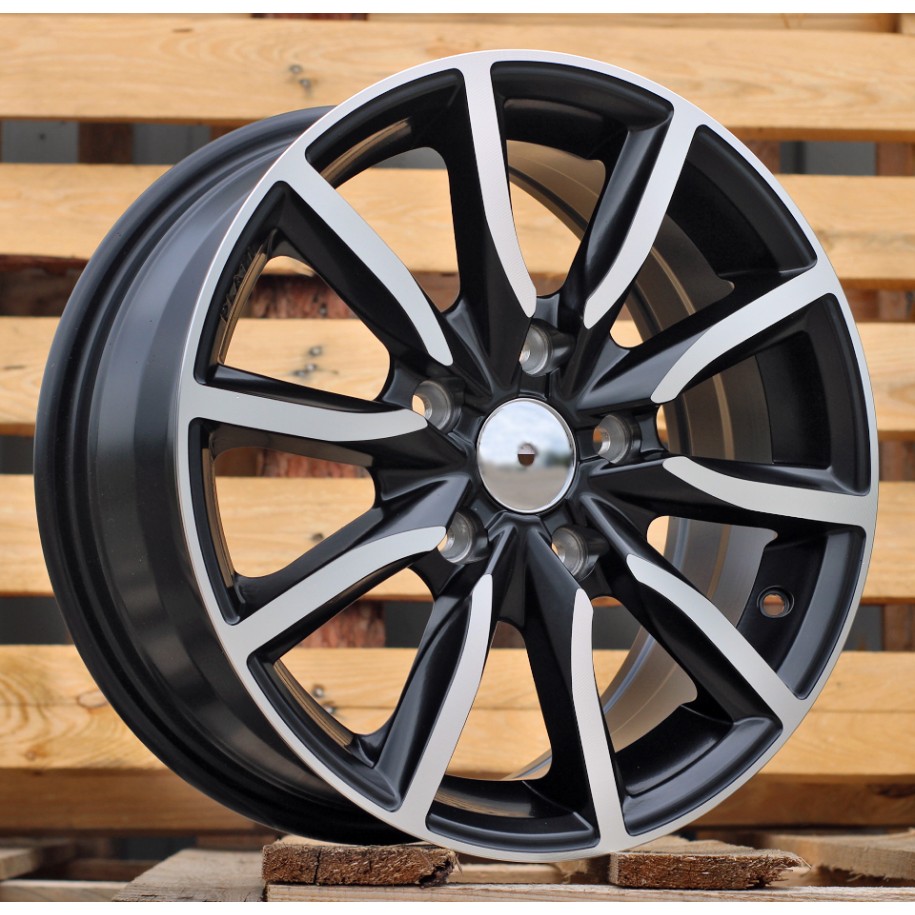 R15x6.5  5X114.3  ET  40  67.1  LU263  Black Polished Half Matt (MBHM)  For RACIN  (P1)