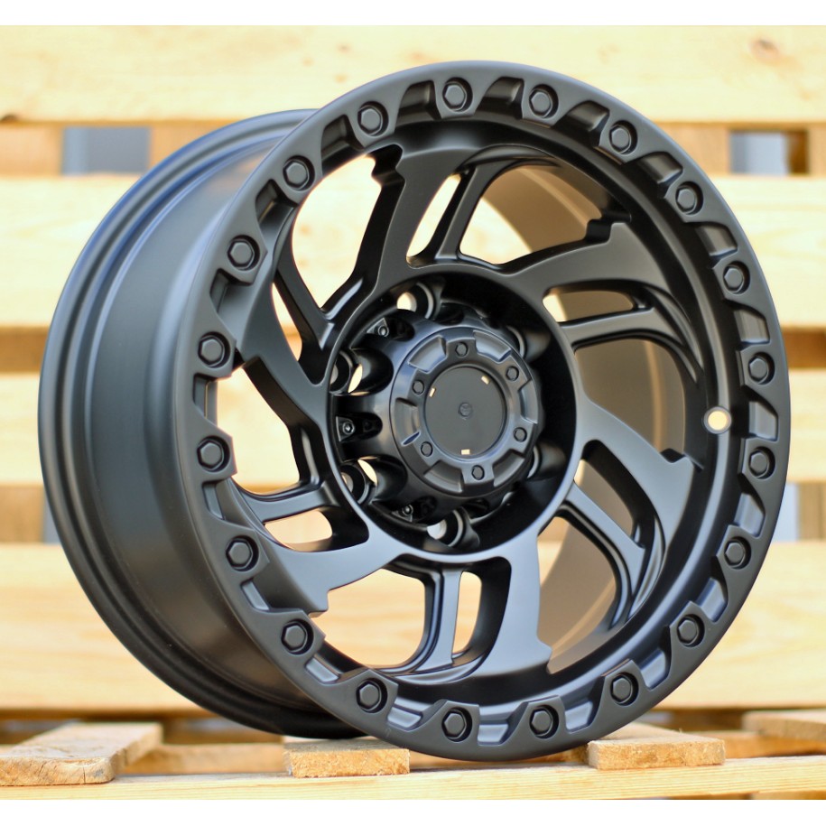 R15x8  6X139.7  ET  0  110.1  A6278  Black Half Matt (BLHM)  For 4X4  (P)