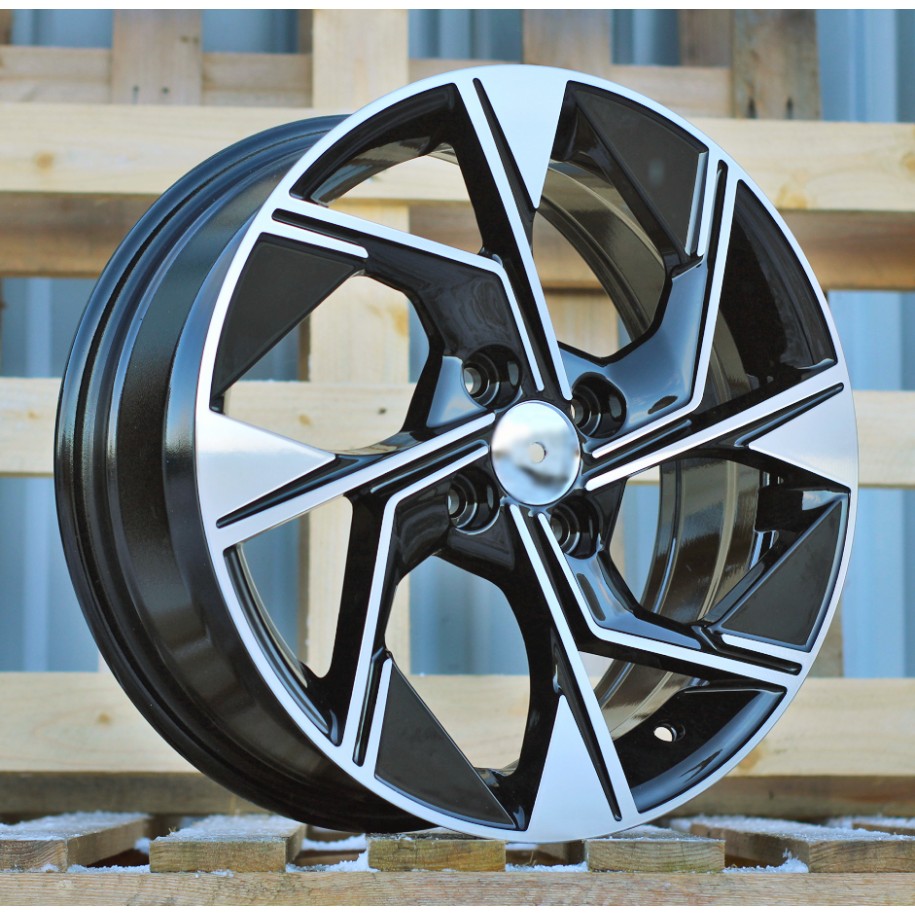 R16x6.5  4X100  ET  45  54.1  Y1265  Black Polished (MB)  For KIA  (D4)