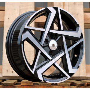R16x6.5  4X100  ET  45  54.1  Y1237  Black Polished (MB)  For HYUND  (K4+L5)