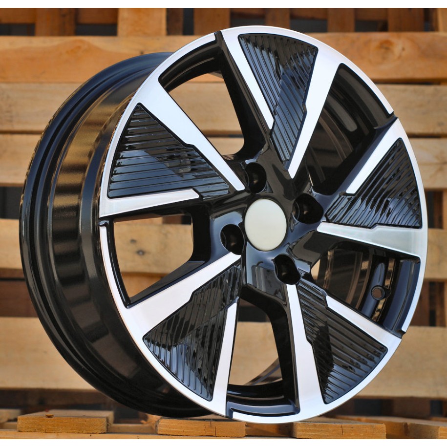 R16x6.5  4X108  ET  32  65.1  B5906F  Black Polished (MB)  For PEUG  (L5)  (Full Spokes)