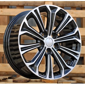 R16x6.5  5X100  ET  39  54.1  B5845  (IN1091)  Black Polished (MB)  For TOYOT  (M)