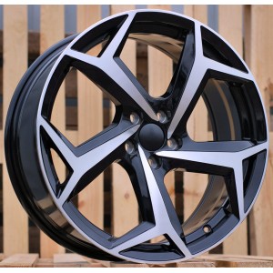 R16x6.5  5X100  ET  40  57.1  B5340  Black Polished (MB)  For VW  (R)