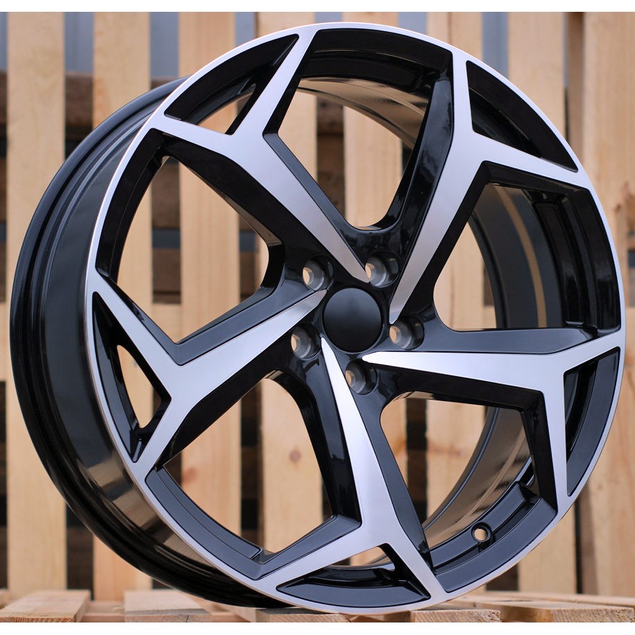 R16x6.5  5X100  ET  40  57.1  B5340  Black Polished (MB)  For VW  (R)