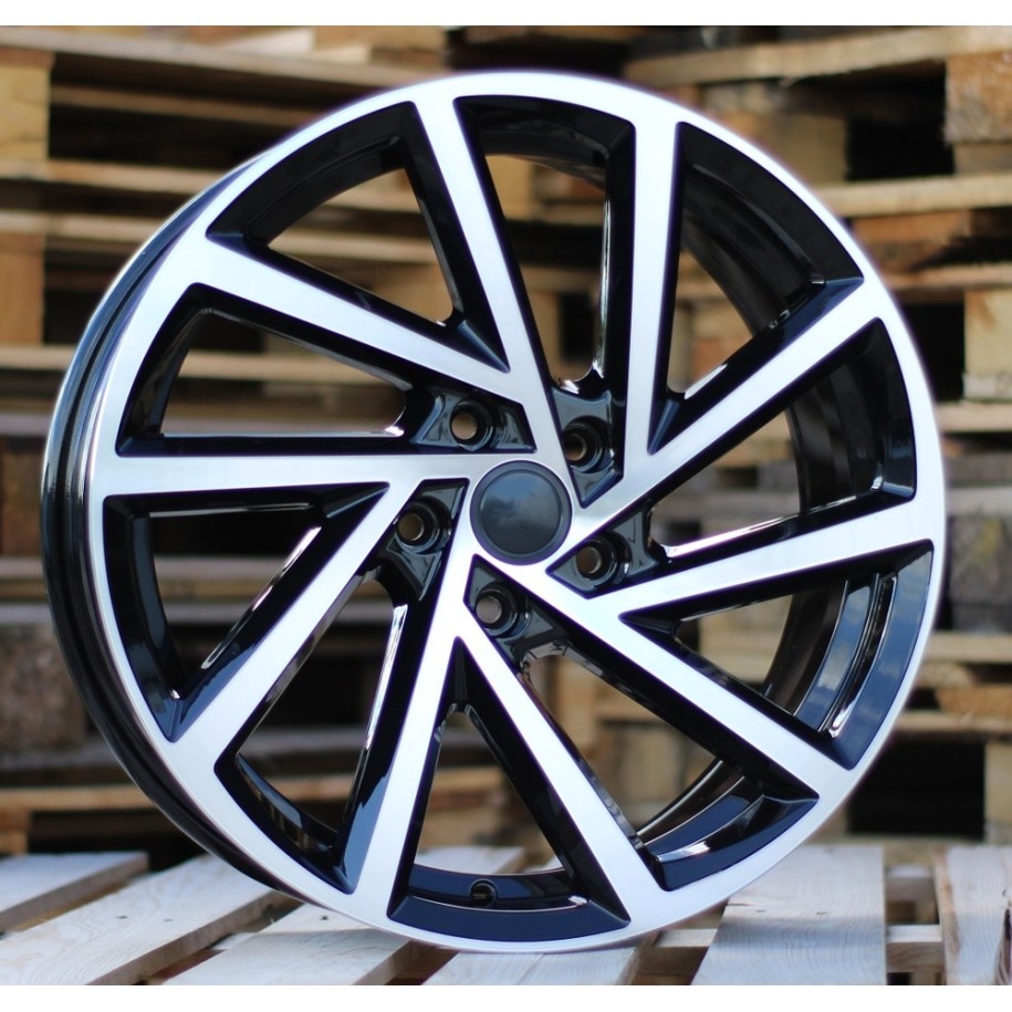 R16x6.5  5X112  ET  45  57.1  B5329  Black Polished (MB)  For VW  (P+R)
