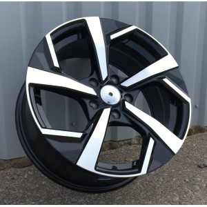 R16x6.5  5X114.3  ET  40  66.1  XE173  (BK5372)  Black Polished (MB)  For NISS  (R+D5)