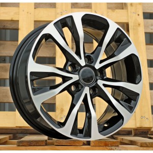 R16x6.5  5X114.3  ET  40  60.1  B5212  Black Polished (MB)  For TOYOT  (R+P)