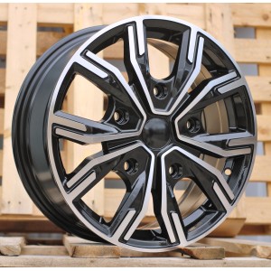 R16x6.5  5X120  ET  45  65.1  6408  Black Polished (MB)  For VW  (K8)  (HYBRID FORGED (max 1250kg))