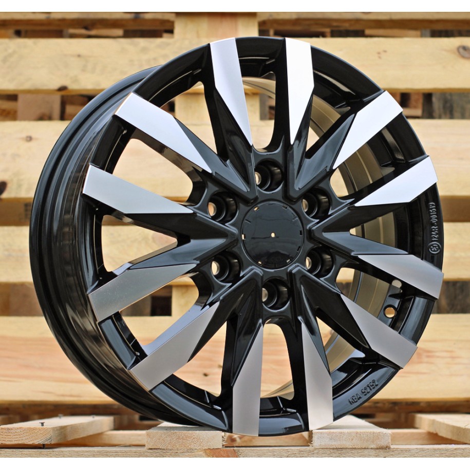 R16x6.5  6X130  ET  54  84.1  B3023  Black Polished (MB)  For MER  (Z2)  (HYBRID FORGED(max 1400kg))