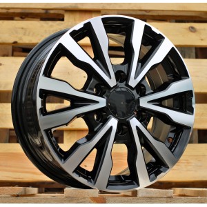 R16x6.5  6X125  ET  55  74.1  B3025  Black Polished (MB)  For IVECO  (Z7)  (HYBRID FORGED(max 1400kg))