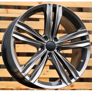 R16x7  5X112  ET  43  57.1  B5293  Hyper Black (HB)  For VW  (K2+R)
