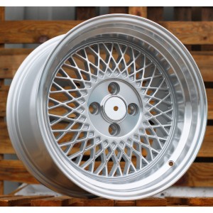 R16x8  4X100  ET  25  73.1  XF098  Machined Silver (MS)  For RACIN  (R+P1)  (BBS Style)