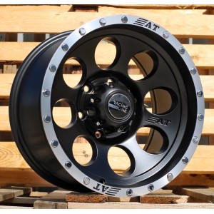 R16x8.5  6X139.7  ET  M15  110.1  B5187  Black Half Matt+Polished Lip (BLHMPL)  For 4X4  (P)