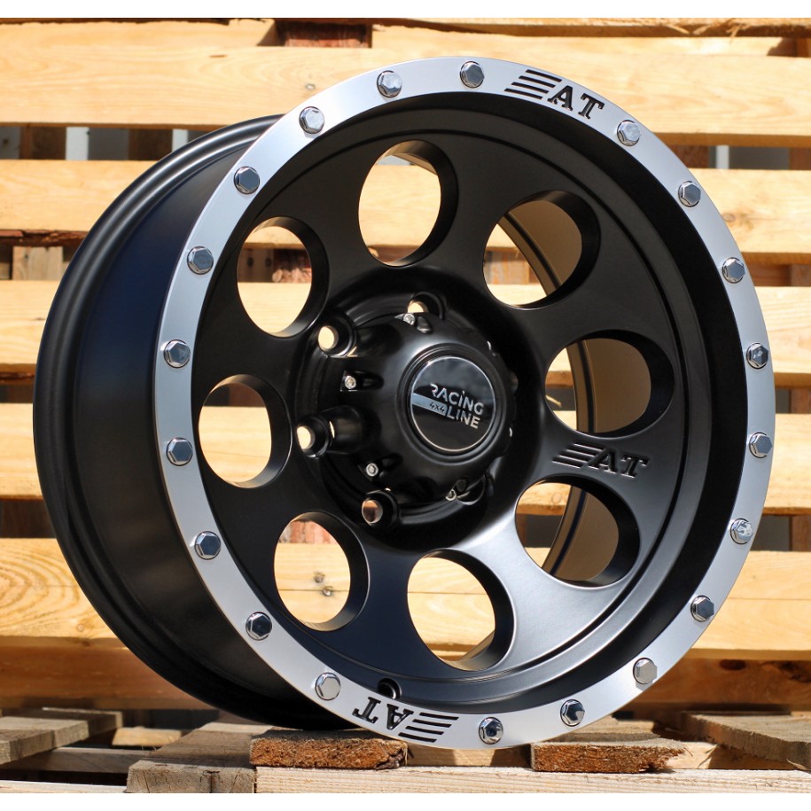 R16x8.5  6X139.7  ET  M15  110.1  B5187  Black Half Matt+Polished Lip (BLHMPL)  For 4X4  (P)