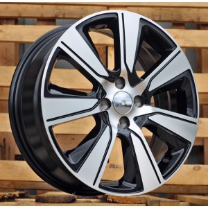 R17x6.5  4X100  ET  45  60.1  L1671  Black Polished (MB)  For RACIN  (P1)