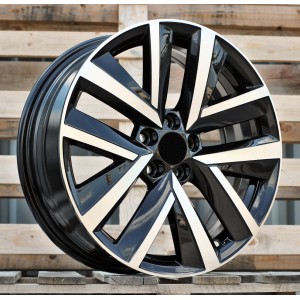 R17x6.5  5X100  ET  34  57.1  FBX515  Black Polished (MB)  For VW  (P1)  (HYBRID FORGED)