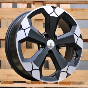 R17x6.5  5X114.3  ET  32  66.1  Y1274  Black Partial Polished Half Matt (BPHM)  For DACIA  (P)  (NEW Model)