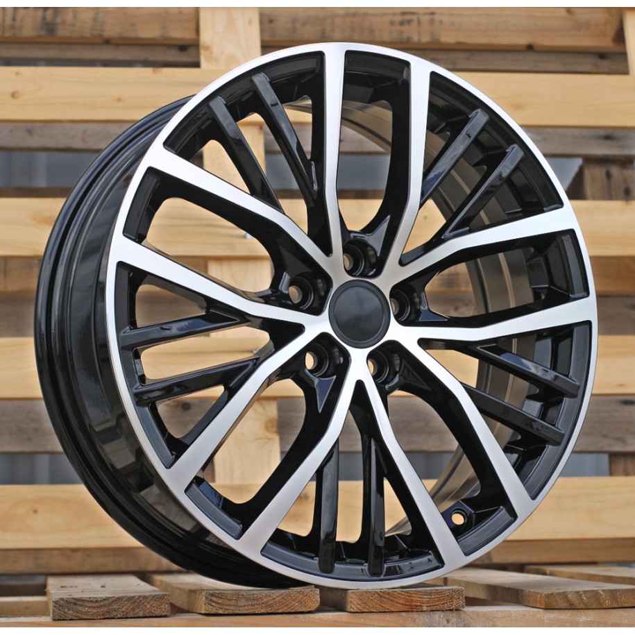 R17x6.5  5X100  ET  40  57.1  B1179  Black Polished (MB)  For VW  (Z6+M)