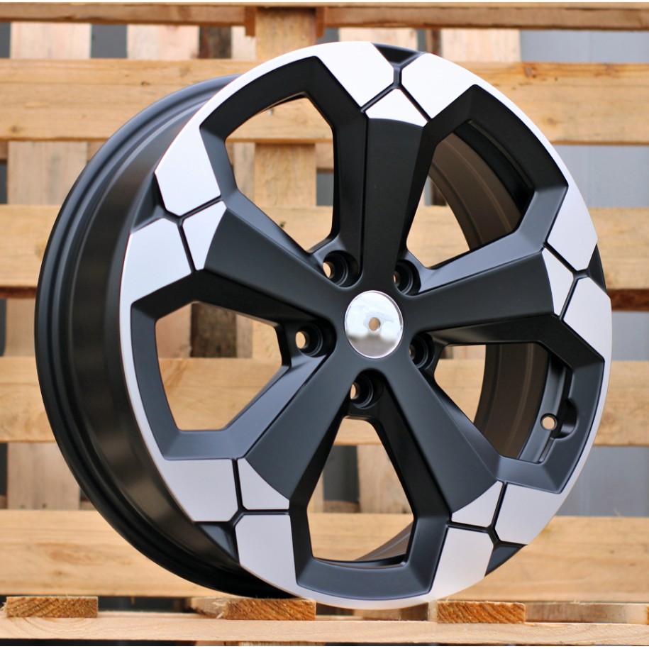 R17x6.5  5X114.3  ET  45  66.1  Y1274  Black Partial Polished Half Matt (BPHM)  For DACIA  (K2+L4+P2)  (NEW Model)