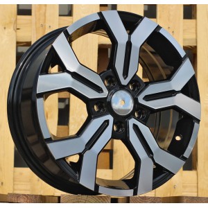 R17x6.5  5X114.3  ET  50  66.1  B1110  Black Polished (MB)  For DACIA  (P)