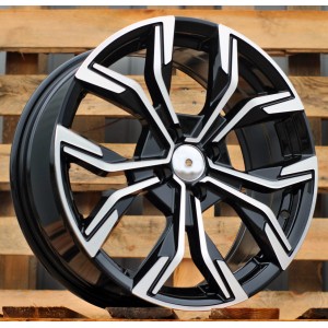 R17x7  4X100  ET  37  60.1  B5920  Black Polished (MB)  For RENAU  (R+K4+P2)