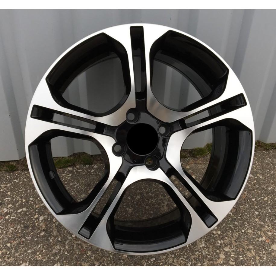 R17x7  4X100  ET  42  60.1  BK875  Black Polished+Powder Coating (MBPC)  For RENAU  (D1)