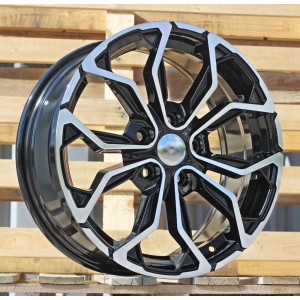 R17x7  4X100  ET  44  60.1  XF260  (BK1058)  Black Polished (MB)  For RENAU  (R+L1)  ((AKC 80 Eur))