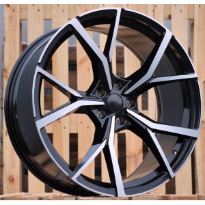 R17x7  5X100  ET  39  57.1  B5801  (IN5499)  Black Polished (MB)  For VW  (K7)