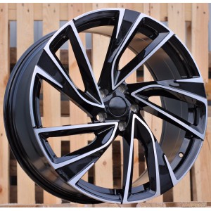 R17x7  5X100  ET  45  57.1  B5772  (FBX260)  Black Polished (MB)  For VW  (Z5)  (HYBRID FORGED)