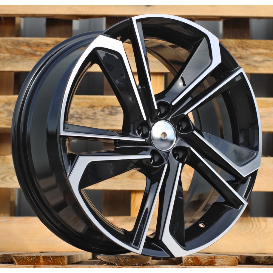 R17x7  5X100  ET  51  57.1  B1113  Black Polished (MB)  For SKODA  (R+M)