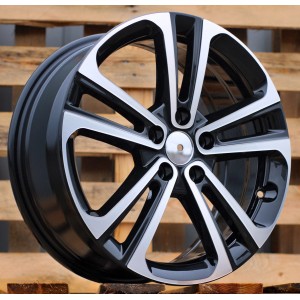 R17x7  5X108  ET  50  65.1  B5959  Black Polished (MB)  For CITRO  (P+K4)  (HYBRID FORGED)