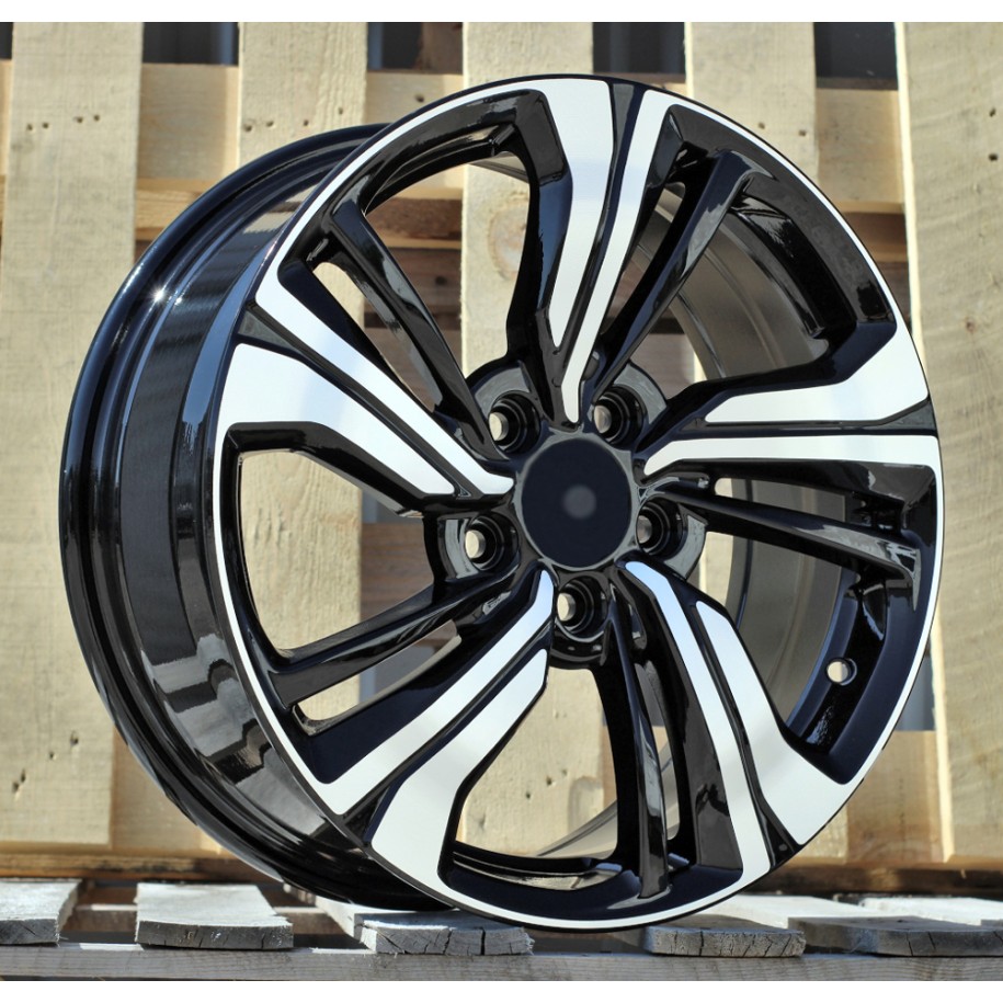 R17x7  5X114.3  ET  45  64.1  B5385  (IN7110)  Black Polished (MB)  For HOND  (P1)