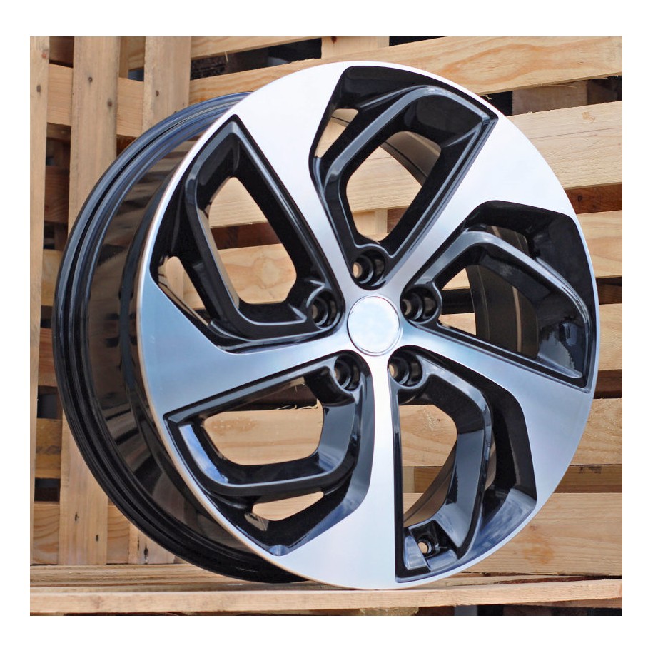 R17x7  5X114.3  ET  45  67.1  B1278  (BK5312)  Black Polished (MB)  For HYUND  (R+P2+P)