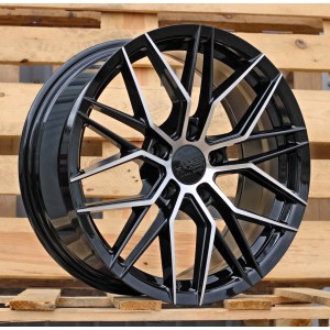 R17x7.5  5X100  ET  40  67.1  HX035  (FBX005)  Black Polished (MB)  For HAXER  (P1)  (HYBRID FORGED)