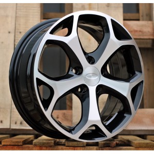 R17x7.5  5X108  ET  50  63.4  BK386  Black Polished (MB)  For FORD  (L2+L4)