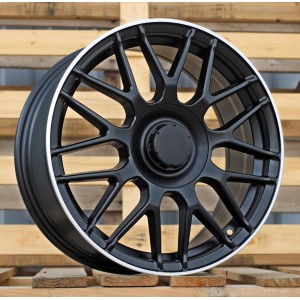 R17x7.5  5X112  ET  35  66.5  B1268  (H3368F)  Black+Polished Lip (BLPL)  For MER  (Z3)  (HYBRID FORGED)