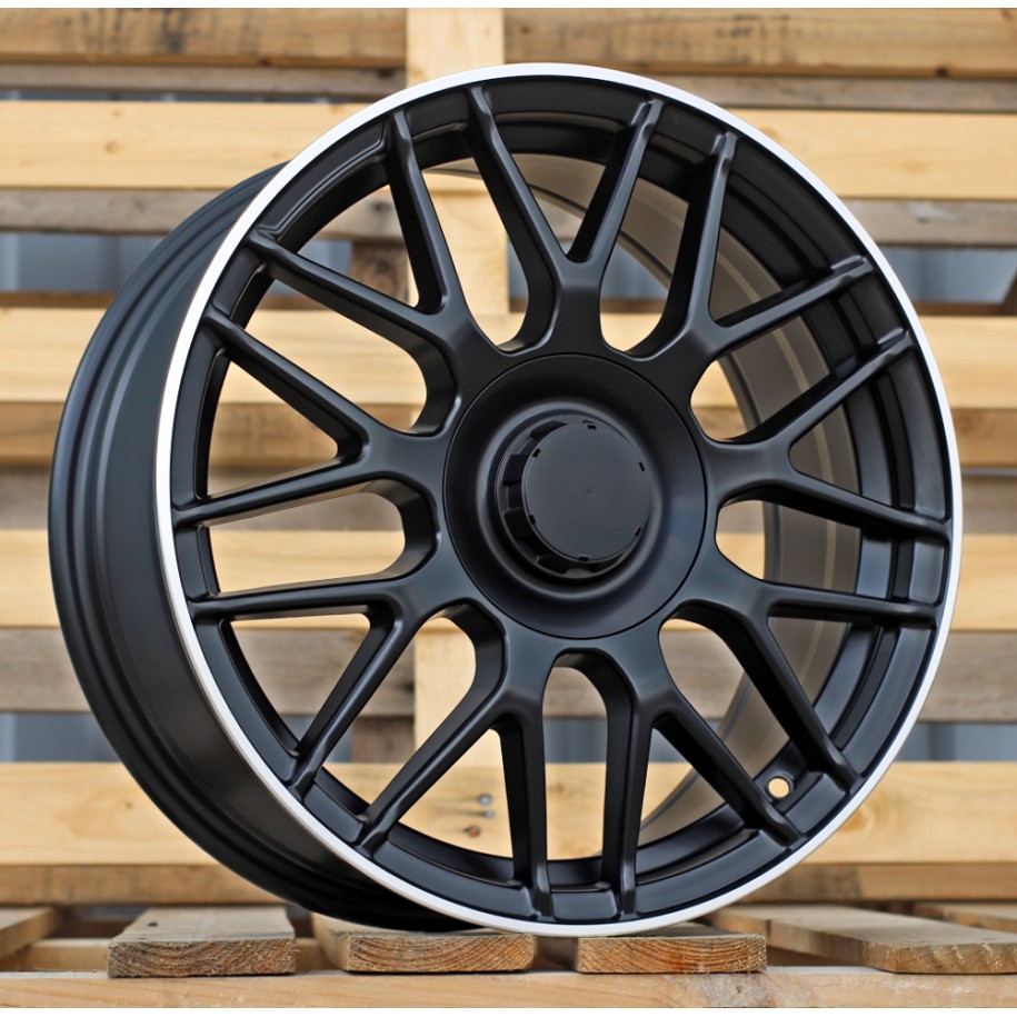 R17x7.5  5X112  ET  35  66.5  B1268  (H3368F)  Black+Polished Lip (BLPL)  For MER  (Z3)  (HYBRID FORGED)