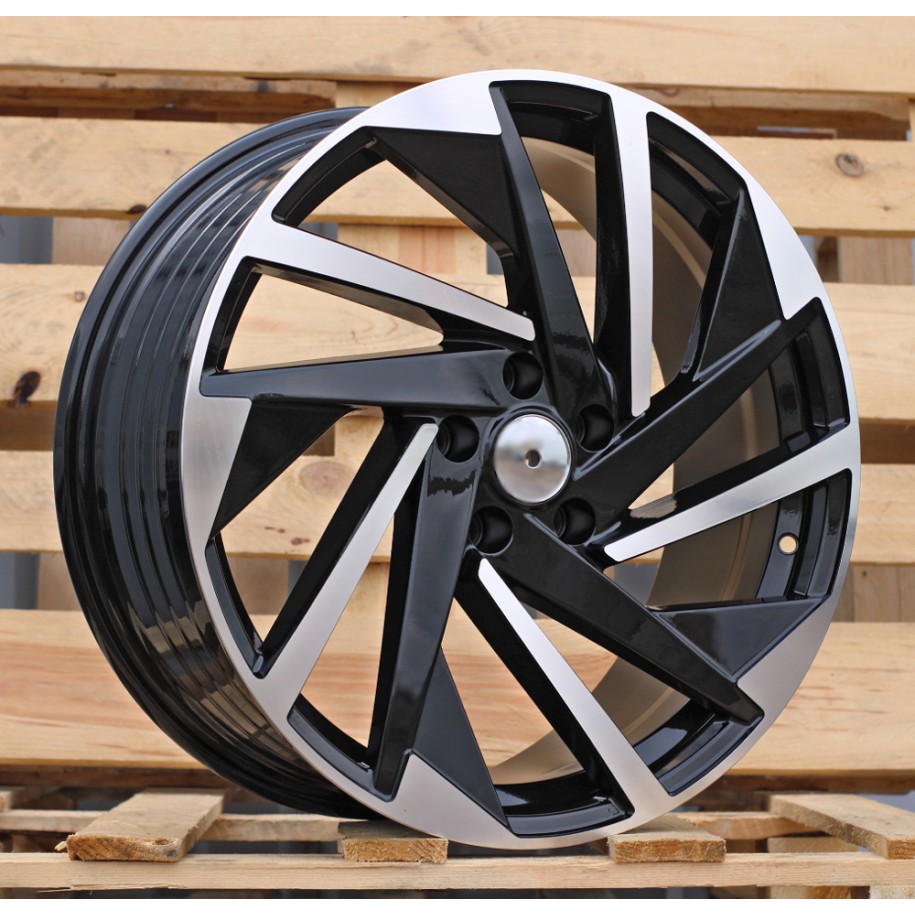R17x7.5  5X112  ET  41  57.1  FBX170  Black Polished (MB)  For VW  (P1)  (HYBRID FORGED)